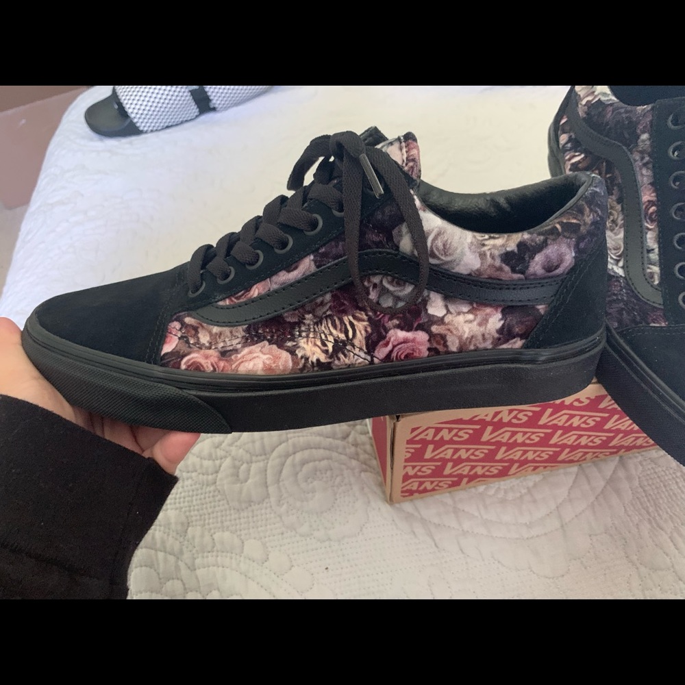 Vans floral velvet old skools